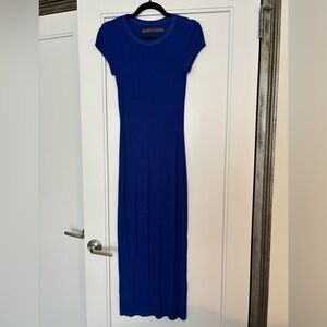 Enza Costa Ribbed Royal Blue Maxi Dress